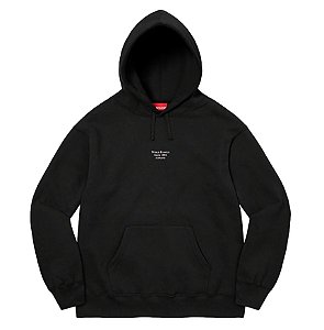 Supreme Accent Brushed Zip Up Hooded Sweater Black - Loro Supreme Accent Brushed Zip Up Hooded Sweater Black - Loro