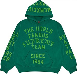 Supreme Moletom Team Flocked Verde
