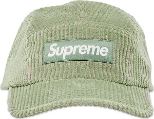 Supreme Boné 2-Tone Corduroy Camp Verde