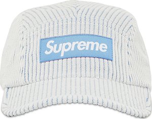 Supreme Boné 2-Tone Corduroy Camp Branco