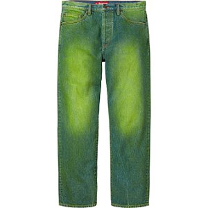 Supreme Calça Jeans Regular Spray Verde