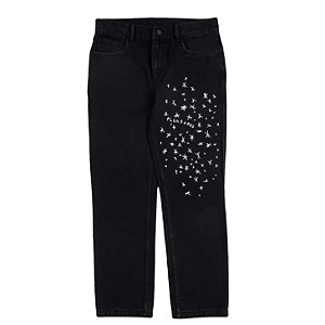 Pleasures Calça Starry 5 Pocket Preta