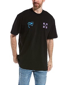 Off-White Camiseta 90S Liquid Over Preta