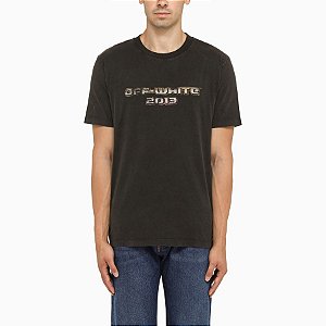 Off-White Camiseta Digit Bacchaus Slim Preta