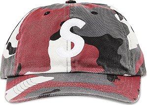 Supreme Boné Pigment Print S Logo 6-Panel (FW23) Vermelho