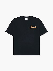 Rhude Camiseta Sales and Service Preta