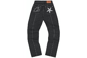 Corteiz Calça Jeans C-star Stitch-Down
