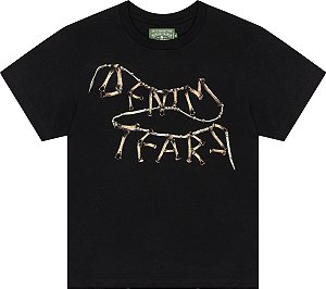 Denim Tears Camiseta Chicken Bone Preta