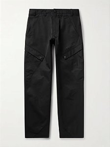 Moncler Calça Cargo Straight leg Cotton Blend Twill Preta