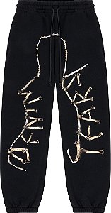 Denim Tears Calça Moletom Chicken Bone Preta