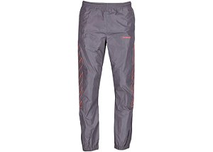 Off-White Calça Track Diagonal Outline Cinza e Laranja