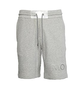 Moncler Bermuda Moletom Logo Cinza