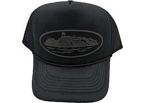 Corteiz Boné Trucker Alcatraz Premium Puff Print Preto