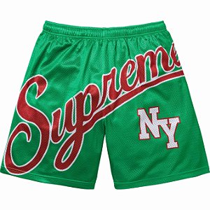 Supreme Bermuda Big Script Mesh Verde