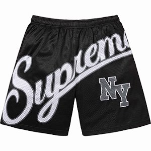 Supreme Bermuda Big Script Mesh Preta