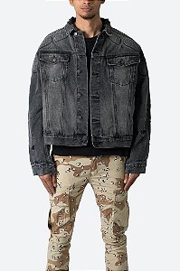 Mnml Jaqueta Moto Trucker Preta