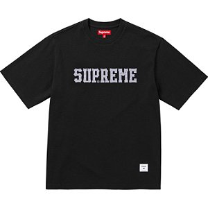 Supreme Camiseta Twill Appliqué Preta