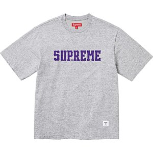 Supreme Camiseta Twill Appliqué Heather Grey