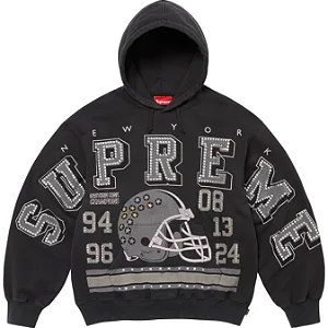 Supreme Accent Brushed Zip Up Hooded Sweater Black - Loro Supreme Accent Brushed Zip Up Hooded Sweater Black - Loro