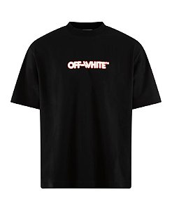 Off-White Camiseta Round Logo Skate Preta