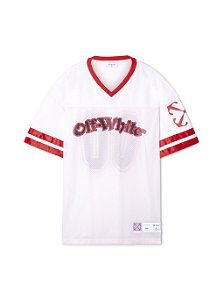 Off-White Camiseta Gothic Logo Football Branca
