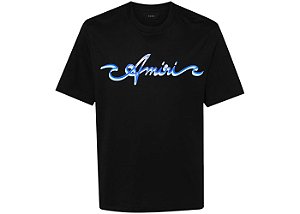 Amiri Conjunto Camiseta + Bermuda Wave Preta