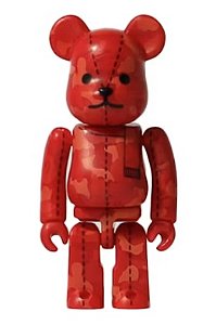Bape x Bearbrick 28th Anniversary Camo #3 100% Vermelho