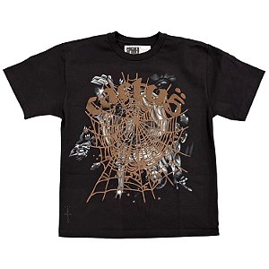 Cactus Jack x Sp5der Camiseta Airbrush Preta