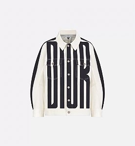 Dior Jaqueta Over Dior Graphique Branca e Preta