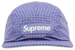 Supreme Boné Cordura Plaid Azul 25"