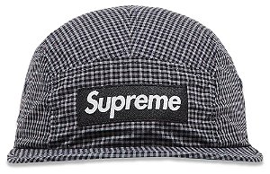 Supreme Boné Cordura Plaid Preta 25"