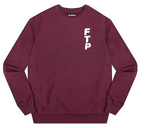 FTP Moletom Vertical Logo Maroon