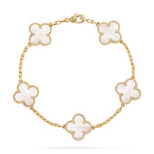 Van Cleef Pulseira Vintage Alhambra 5 motivos Madreperola