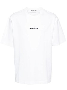 Acne Studios Camiseta Logo Print Branca