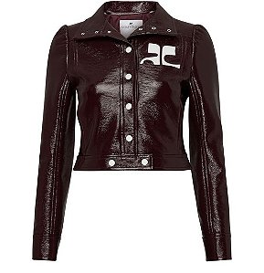 Courreges Jaqueta Reedition Vynil Burgundy
