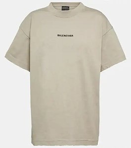 Balenciaga Camiseta New Balenciaga Back Taupe
