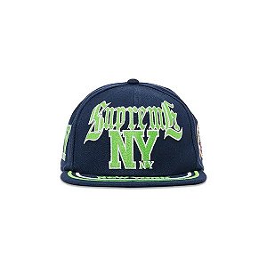 Supreme Boné Big Old English 6-Panel Azul Marinho