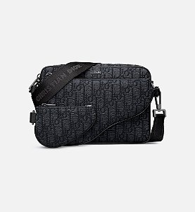 Dior Bolsa Triple Pouch Saddle Preta