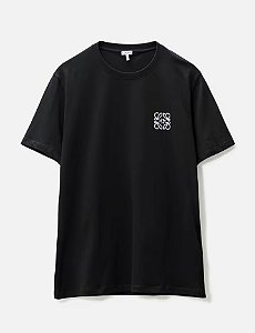 Loewe Camiseta Anagram Embroired Logo Preta
