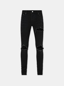 Amiri Calça Jeans MX1 Distressed Preta