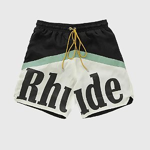 Rhude Bermuda Awakeing Sport & Team Branca e Preta