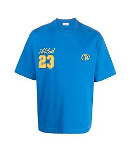 Off white Camiseta Skate Fit 23 Printed Azul