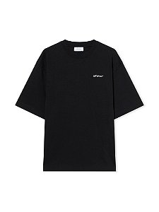 Off-White Camiseta Landscape Arrow Skate Logo Preta
