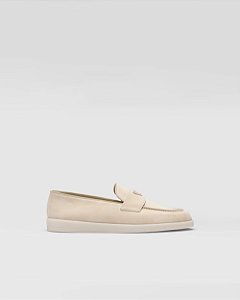 Prada Loafer Suede Desert Beige