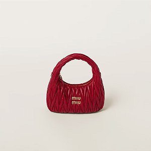 Miu Miu Bolsa Hobo Wander Vermelha