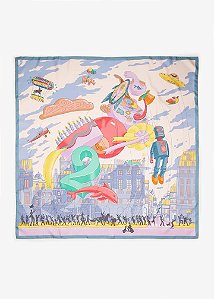 Hermes Lenço 90 Hérmes Parede Edição Especial Madri