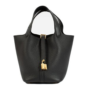 Hermès Picotin Lock 18 Taurillon Clemence GHW Preta