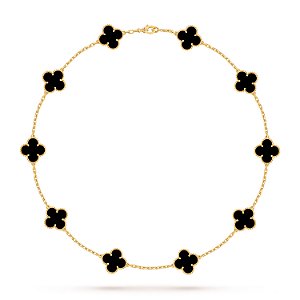 Van Cleef Colar Vintage Alhambra 10 motivos Onyx