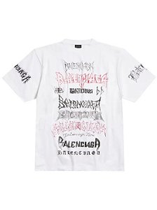 Balenciaga Camiseta DIY Metal Branco