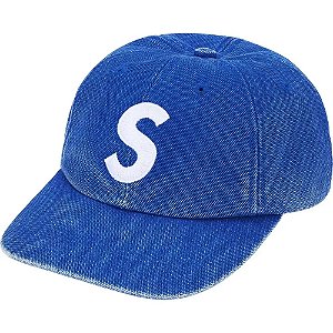 Supreme Boné Pigment Canvas S Logo 6 Panel Royal Azul